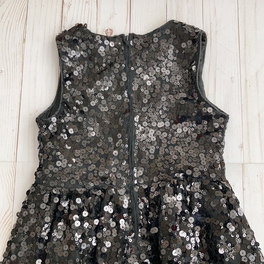 Girls Place 89 by Children’s Place Black Sequin Dress - Picture 6 of 7